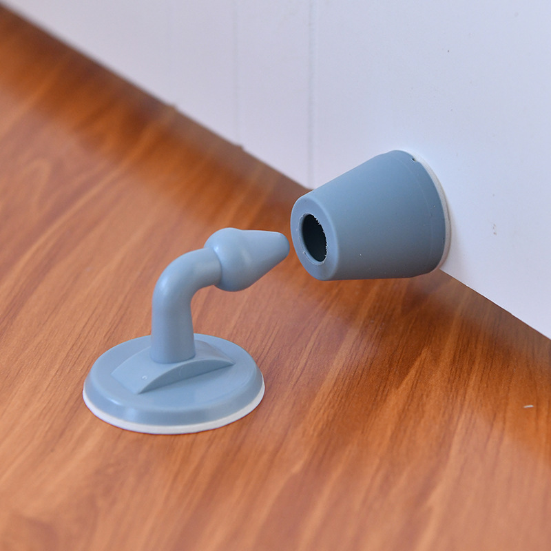 Mute Non-punch Silicone Door Stopper Touch Toilet Wall Absorption Door Plug Anti-bump Door Holder
