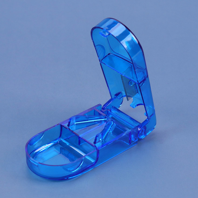 1PC Pill Cutter Box Portable Drug Box Tablet Cutter Splitter Medicine Pill Holder Pill Cutter Box