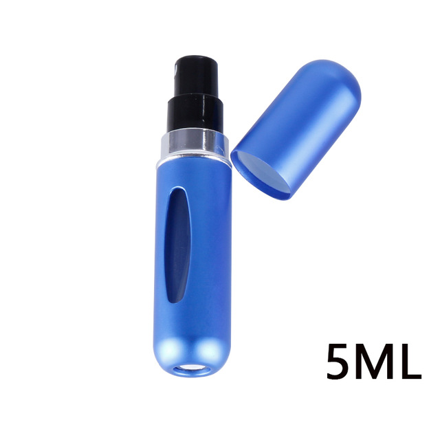 5/8ml Portable Travel Mini Container Aluminum Refillable Perfume Spray Bottle Empty Cosmetic Storage