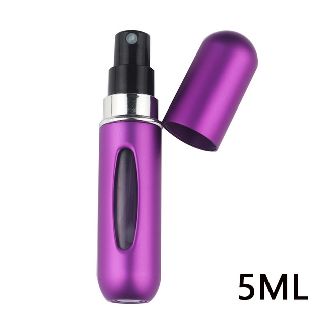 5/8ml Portable Travel Mini Container Aluminum Refillable Perfume Spray Bottle Empty Cosmetic Storage