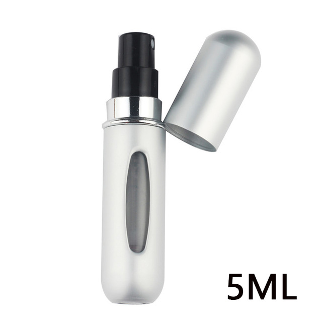 5/8ml Portable Travel Mini Container Aluminum Refillable Perfume Spray Bottle Empty Cosmetic Storage