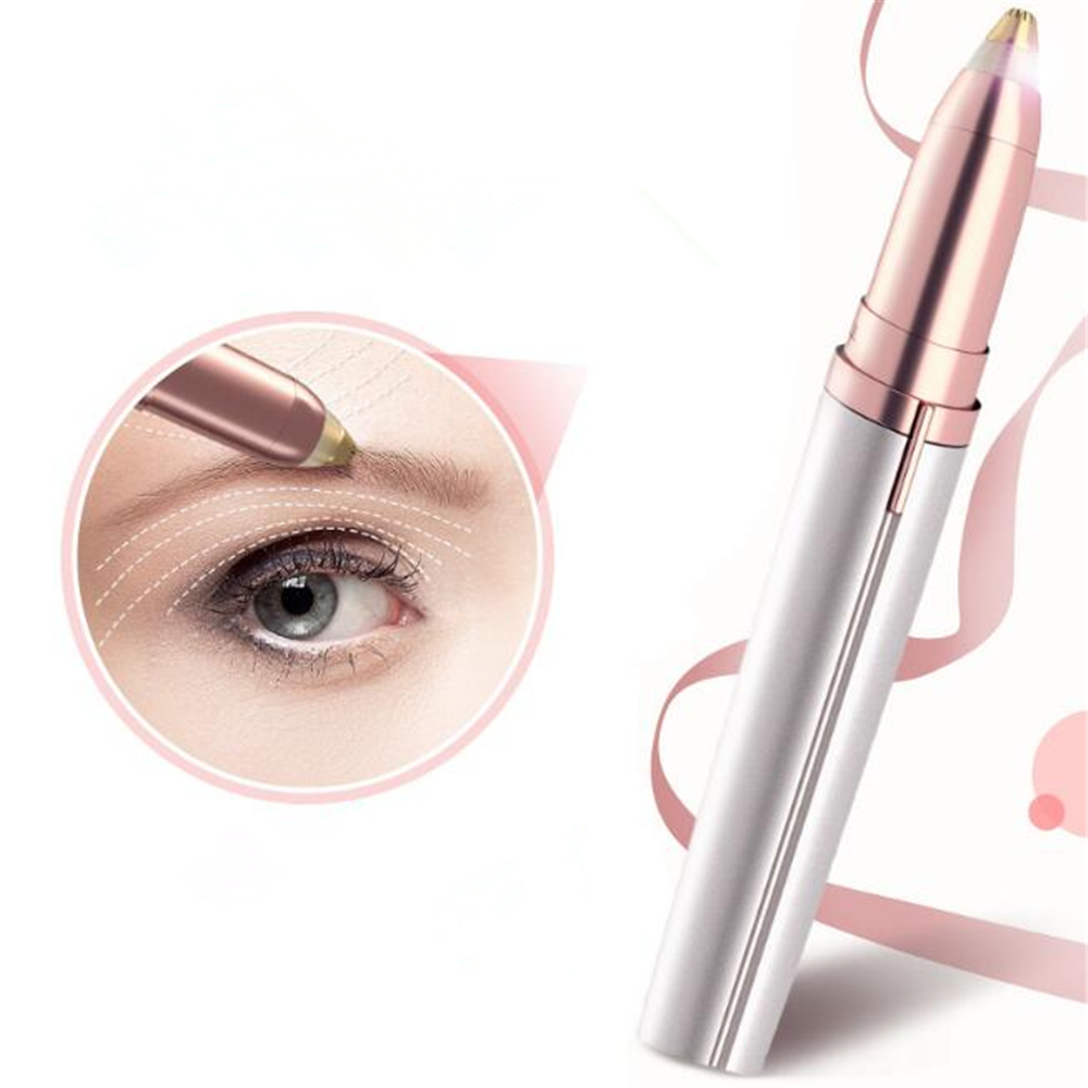 1pc Electric Eyebrow Trimmer Painless Eye Brow Epilator Mini Eye Brow Shaper Shaver Razor Portable