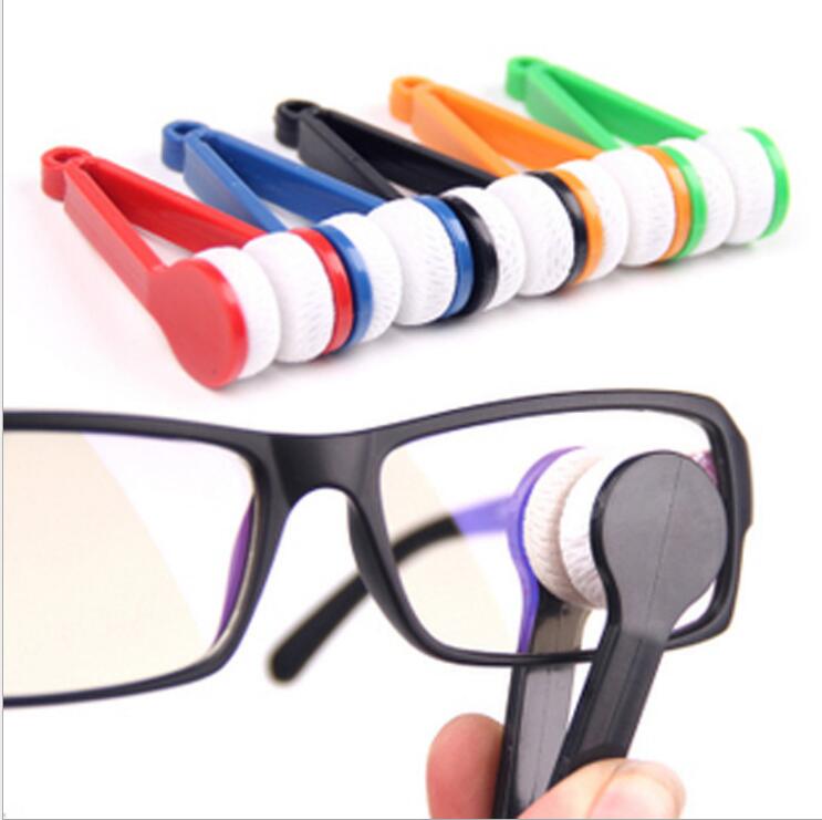 1PC Mini Two-side Glasses Brush Microfiber Spectacles Cleaner Glasses Cleaning Rub Cleaner