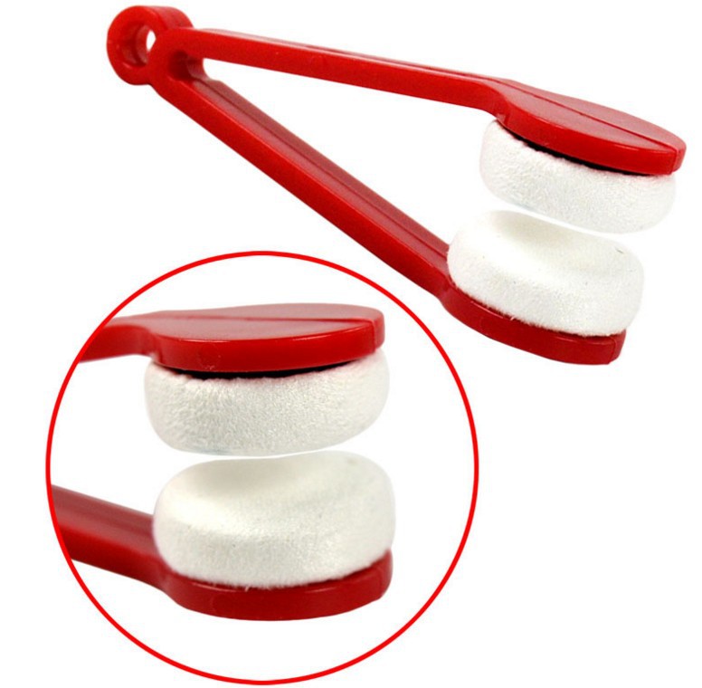 1PC Mini Two-side Glasses Brush Microfiber Spectacles Cleaner Glasses Cleaning Rub Cleaner
