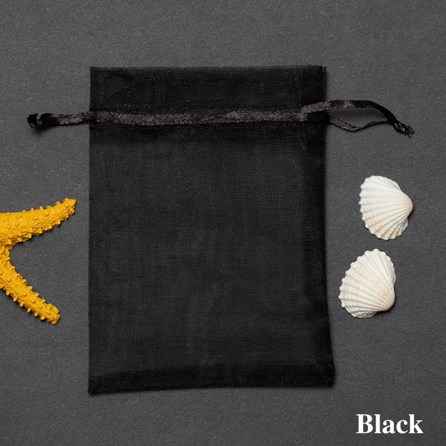 50pcs/lots White Organza Drawstrings Bags 7x9cm Jewelry Gift Package BagsKitchen