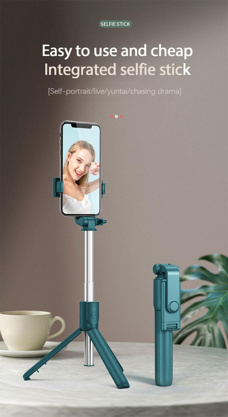 3 In 1 Wireless Bluetooth Selfie Stick Foldable Mini Tripod Expandable Phone Charms