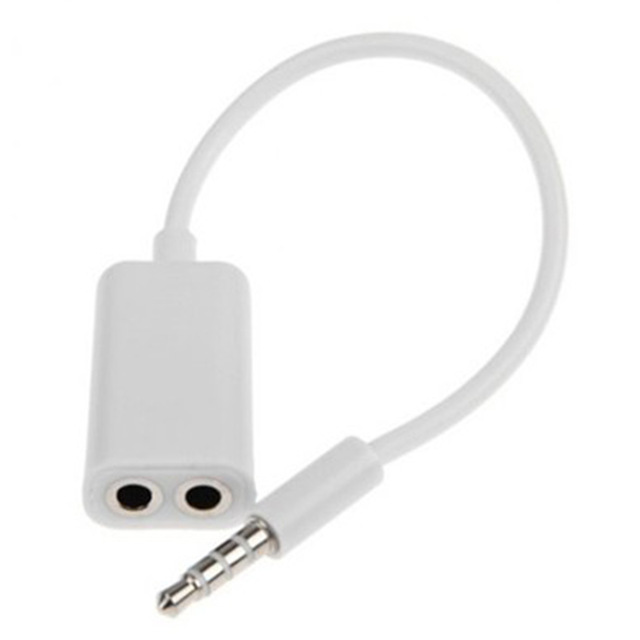 3.5mm Stereo Splitter Audio Male to Earphone Headset + Microphone Adapter Data cables