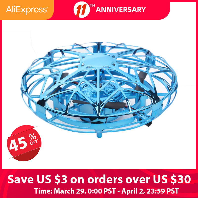 Mini Helicopter RC UFO Dron Aircraft Hand Sensing Infrared RC Quadcopter Electric Induction Toys