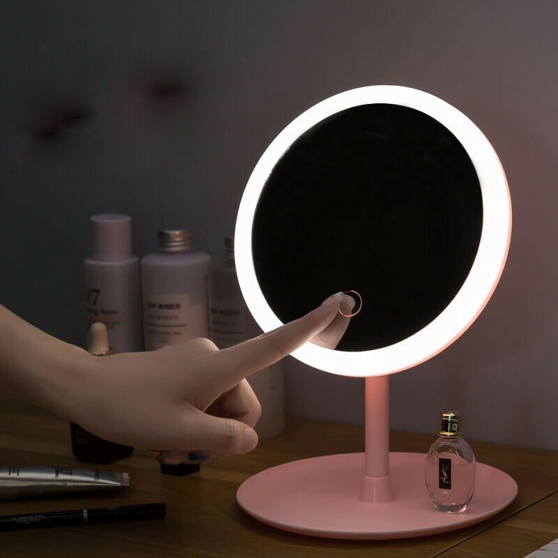 Makeup Mirror Folding Magnifying Lighted Led Vanity Mirror Travel Compact Mirrors USB Charging LED