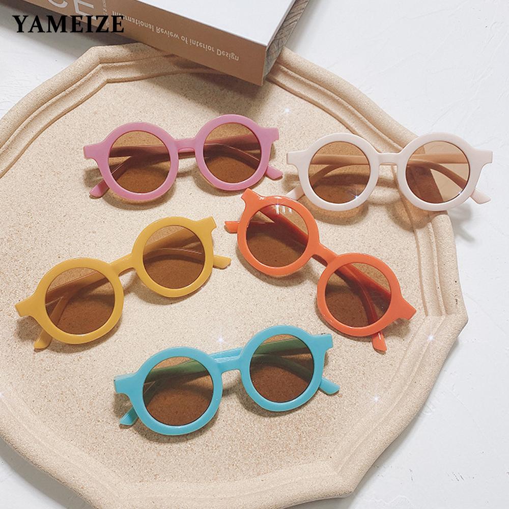 Fashion Retro Round Kids Sunglasses Boys Girls Sun Glasses Vintage Chirldren Sunglasses