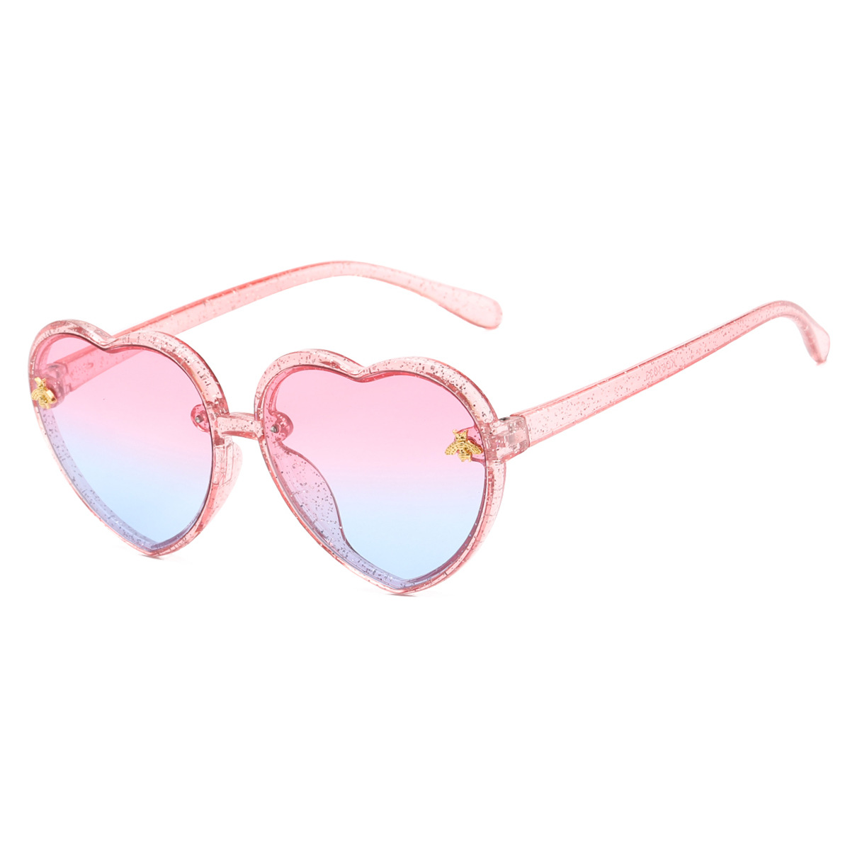 Heart Kids Sunglasses Children Retro Cute Cartoon Bee Pink Sun Glasses Frame Girls Boys Baby