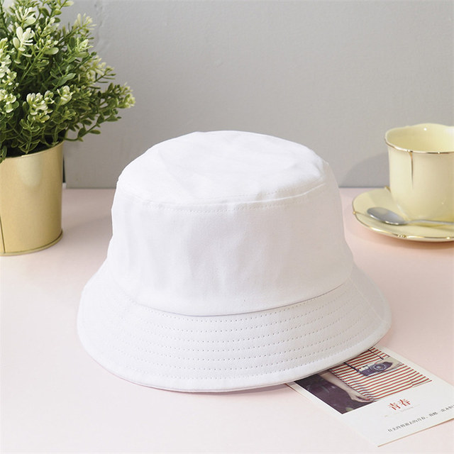 New Unisex Cotton Bucket Hats Women Summer Sunscreen Panama Hat Men Pure Color Sunbonnet Fedoras
