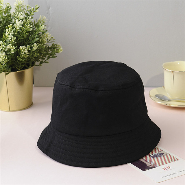 New Unisex Cotton Bucket Hats Women Summer Sunscreen Panama Hat Men Pure Color Sunbonnet Fedoras