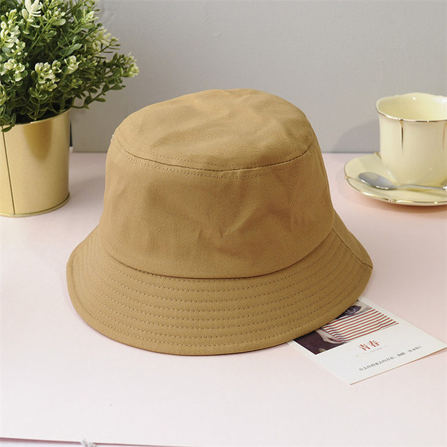 New Unisex Cotton Bucket Hats Women Summer Sunscreen Panama Hat Men Pure Color Sunbonnet Fedoras