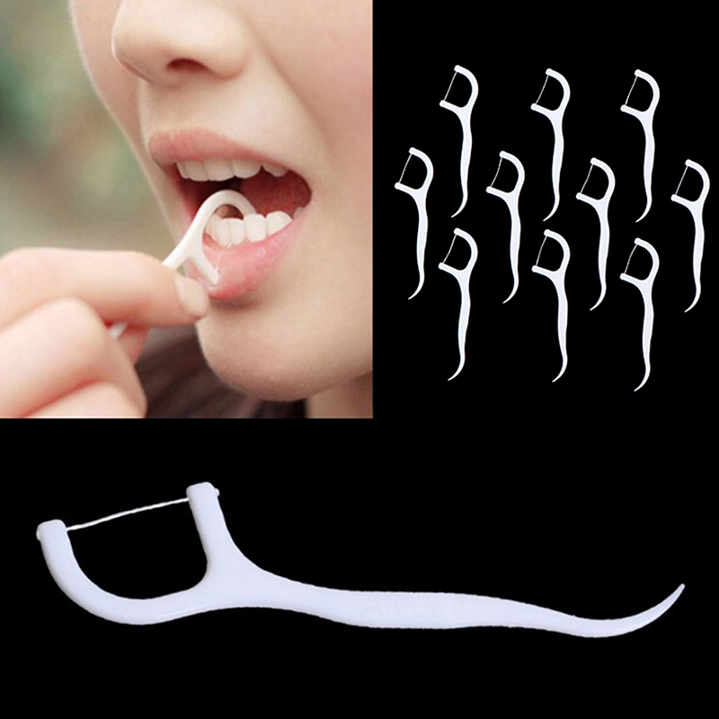 100pcs/lot Dental Flosser Oral Hygiene Dental Sticks Dental Water Floss  Kitchen