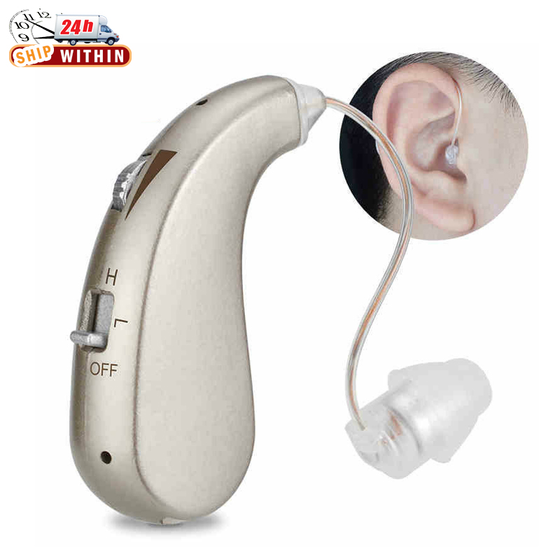 Rechargeable Digital Hearing Aid Severe Loss Invisible BTE Ear Aids High Power Amplifier