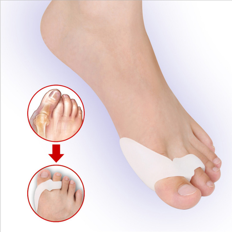 2PCS Silicone Gel Thumb Corrector Bunion Little Toe Protector Separator Hallux Valgus Finger