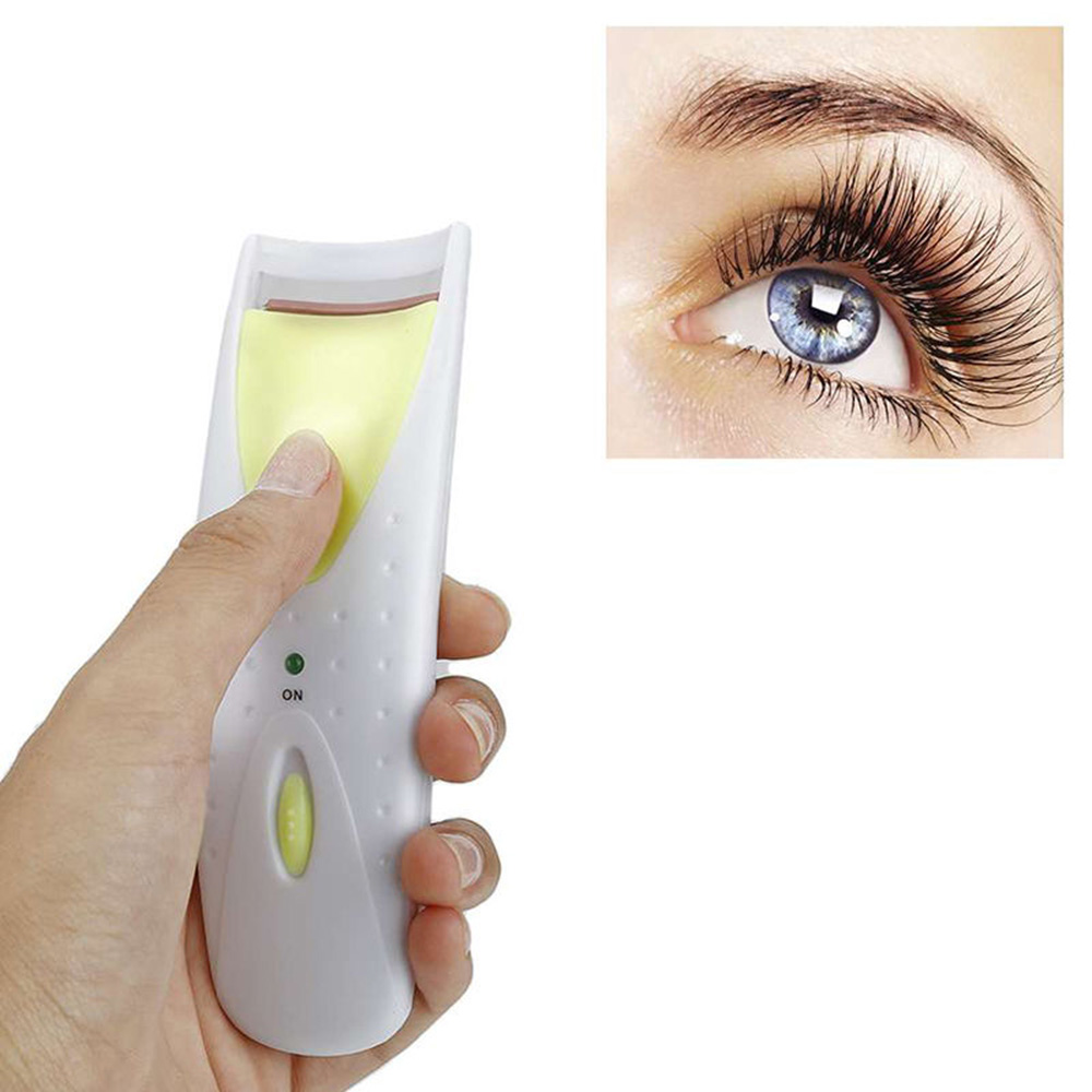 New Women Makeup Electric Heated Eyelash Curler Long Lasting Eye Lash Perm Heated Eyelashes