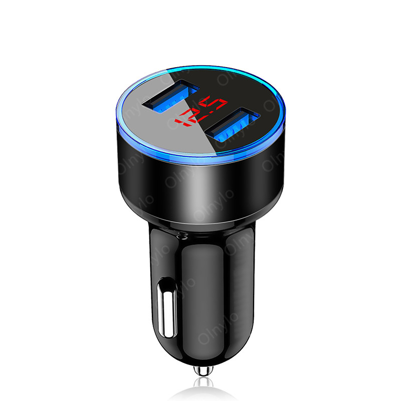 4.8A 5V Car Chargers 2 Ports Fast Charging For Samsung Huawei iphone 11 8 Plus Universal Aluminum