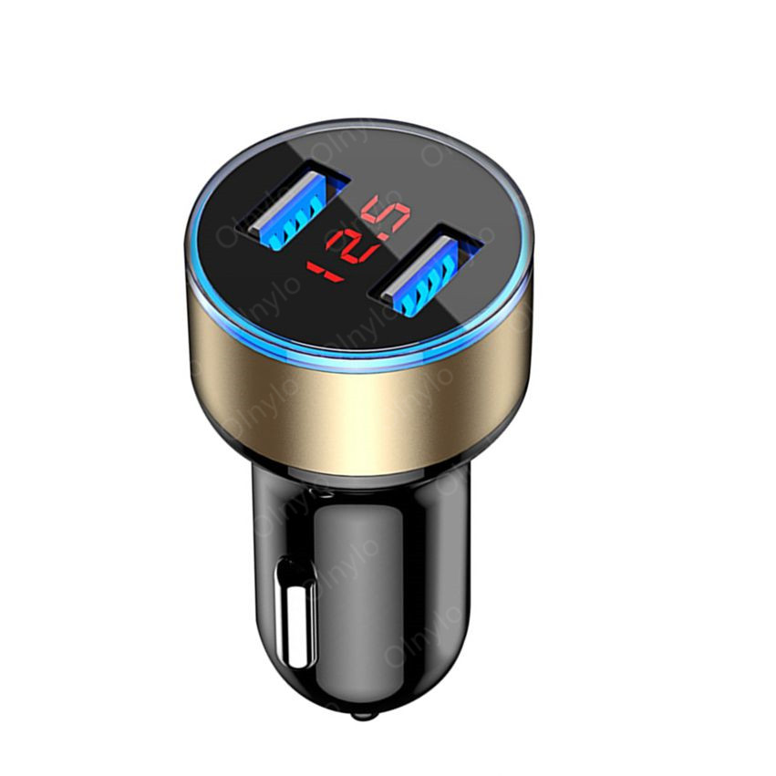 4.8A 5V Car Chargers 2 Ports Fast Charging For Samsung Huawei iphone 11 8 Plus Universal Aluminum