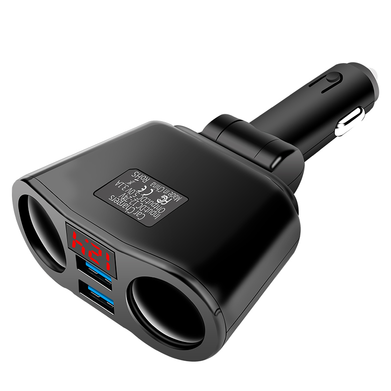 3.1A  Car Charger Dual USB Chargers For iPhone Huawei Samsung Car Cigarette Lighter Socket Splitter