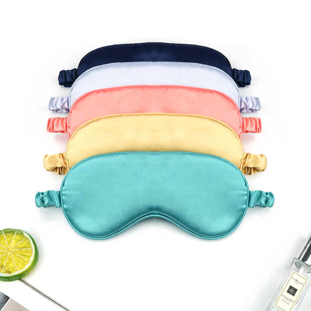 1pcs Women Imitated Silk Sleep Eye Mask Portable Travel Eyepatch Nap Eye Patch Rest Blindfold