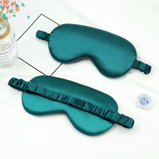 1pcs Women Imitated Silk Sleep Eye Mask Portable Travel Eyepatch Nap Eye Patch Rest Blindfold
