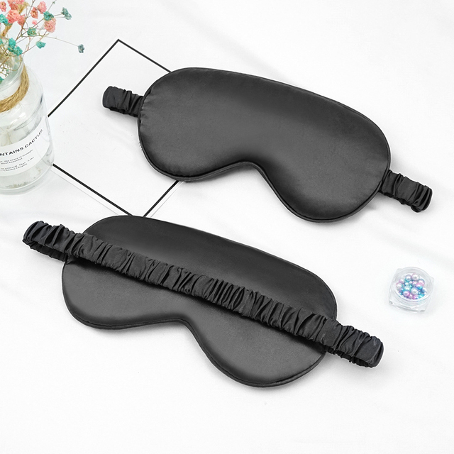 1pcs Women Imitated Silk Sleep Eye Mask Portable Travel Eyepatch Nap Eye Patch Rest Blindfold