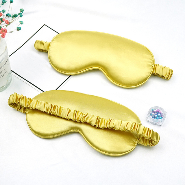 1pcs Women Imitated Silk Sleep Eye Mask Portable Travel Eyepatch Nap Eye Patch Rest Blindfold