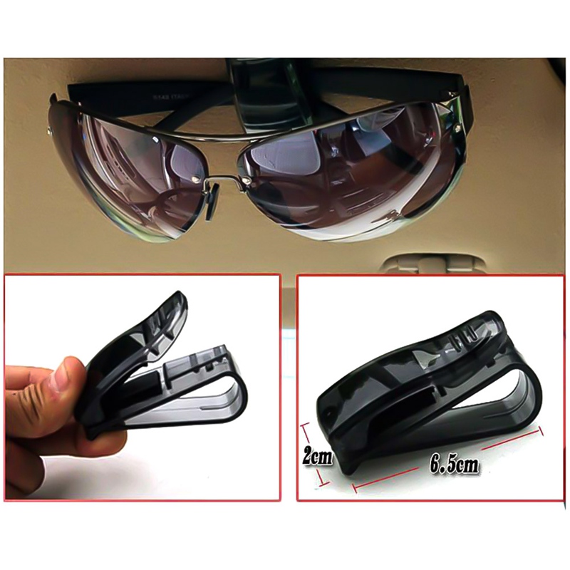Car ABS Sun Visor Glasses Case Ticket Clip Support Sunglasses Holder Bracket Auto Interior
