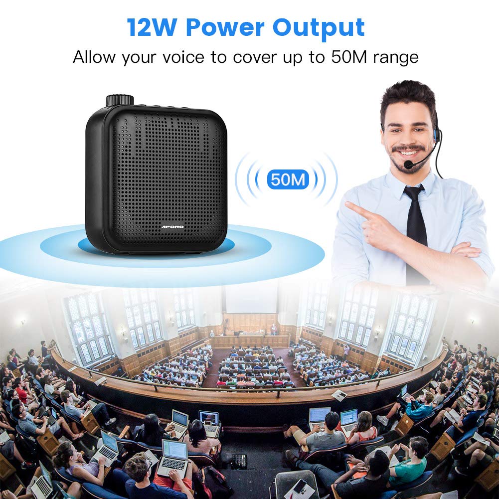 Portable Voice Amplifier Megaphone Mini Audio Speaker With Microphone Rechargeable Ultralight