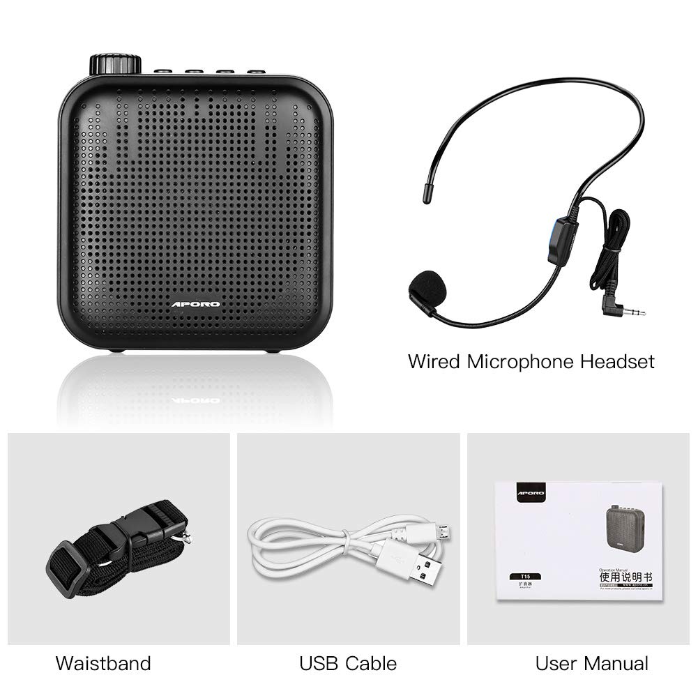 Portable Voice Amplifier Megaphone Mini Audio Speaker With Microphone Rechargeable Ultralight