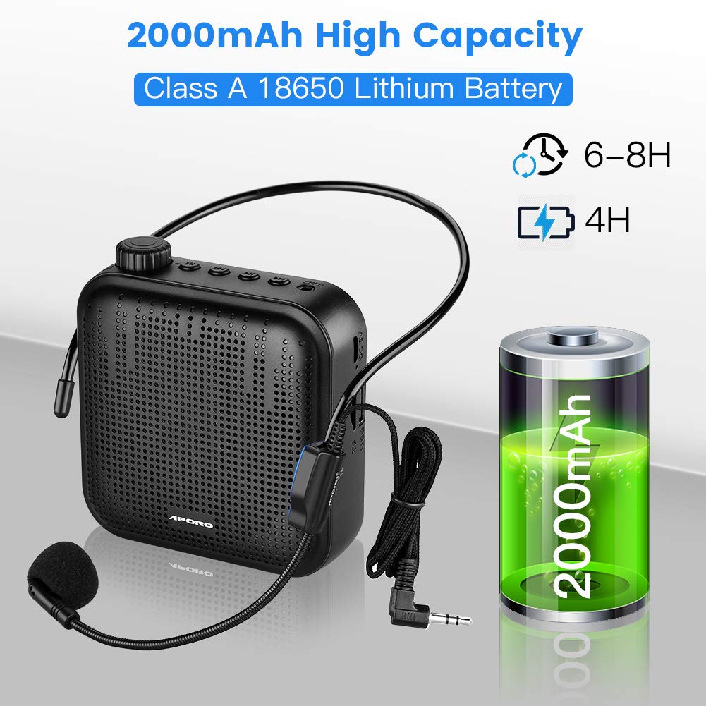 Portable Voice Amplifier Megaphone Mini Audio Speaker With Microphone Rechargeable Ultralight