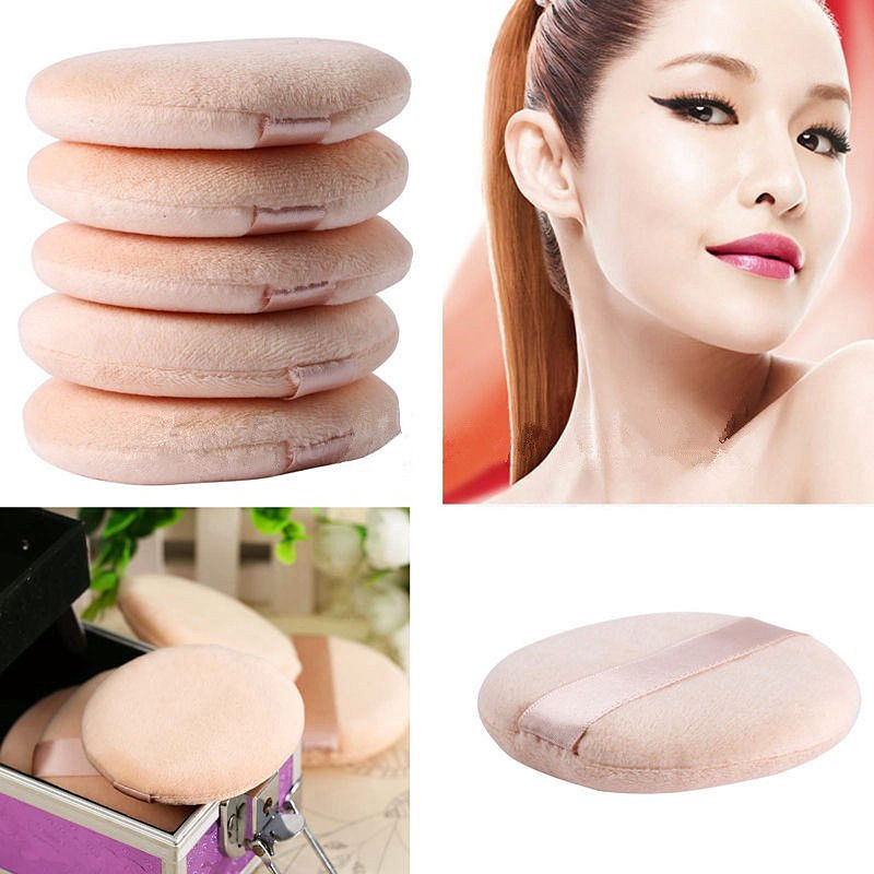 5/10pcs Professional Round Shape Facial Face Body Powder Foundation Puff Portable Soft Cosmetic Puff
