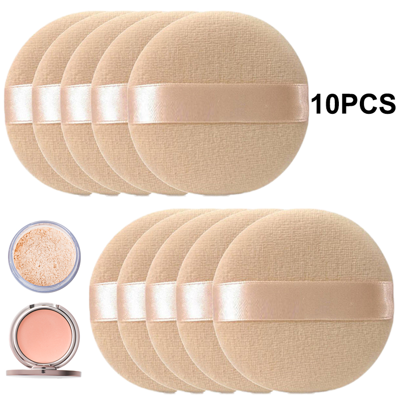 5/10pcs Professional Round Shape Facial Face Body Powder Foundation Puff Portable Soft Cosmetic Puff