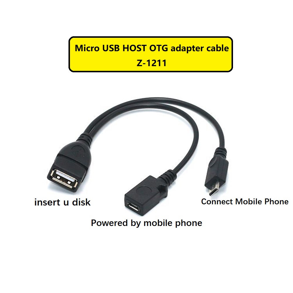Etmakit 2 In 1 OTG Adapter Micro USB Host Power Y Splitter USB to micro 5 Pin Male Female Cable