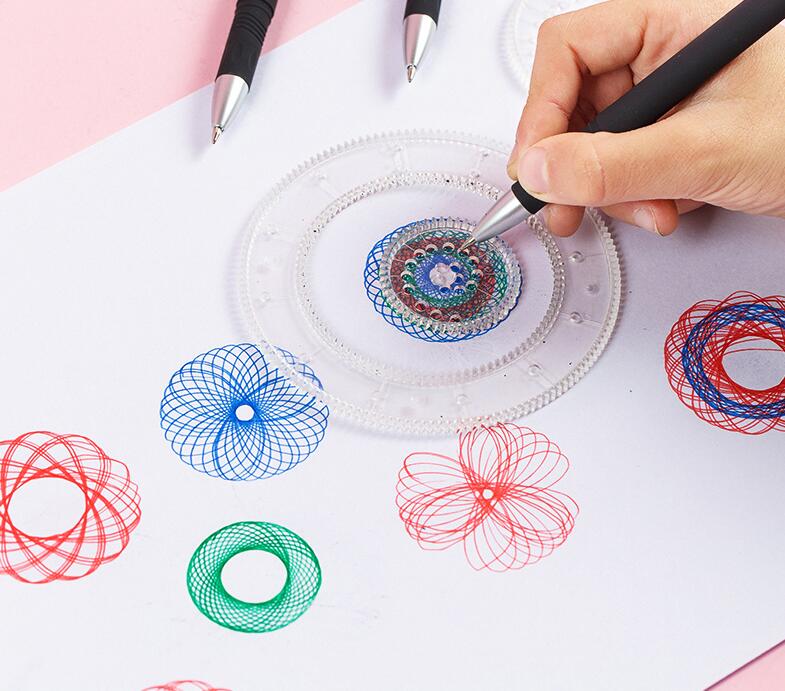 Spirograph Drawing Toys Set Interlocking Gears Wheels Painting Drawing Accessories Creative