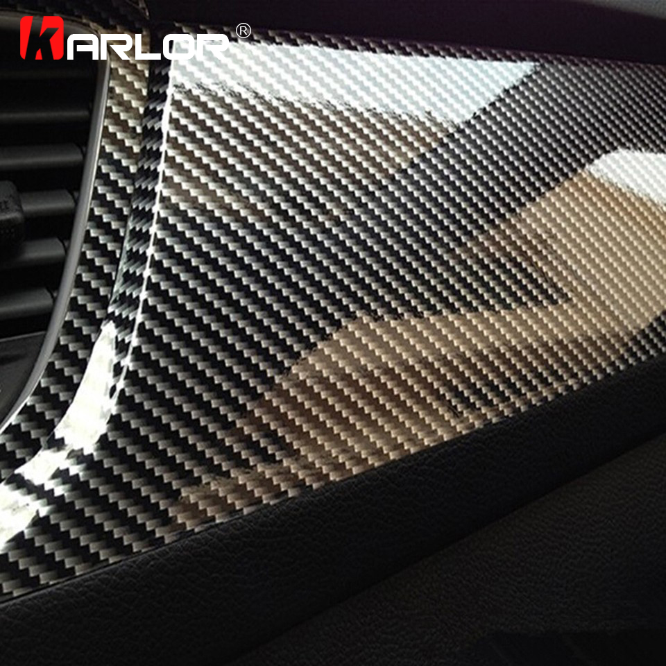 100*30 High Glossy 5D Carbon Fiber Wrapping Vinyl Film Motorcycle Tablet Stickers And Decals