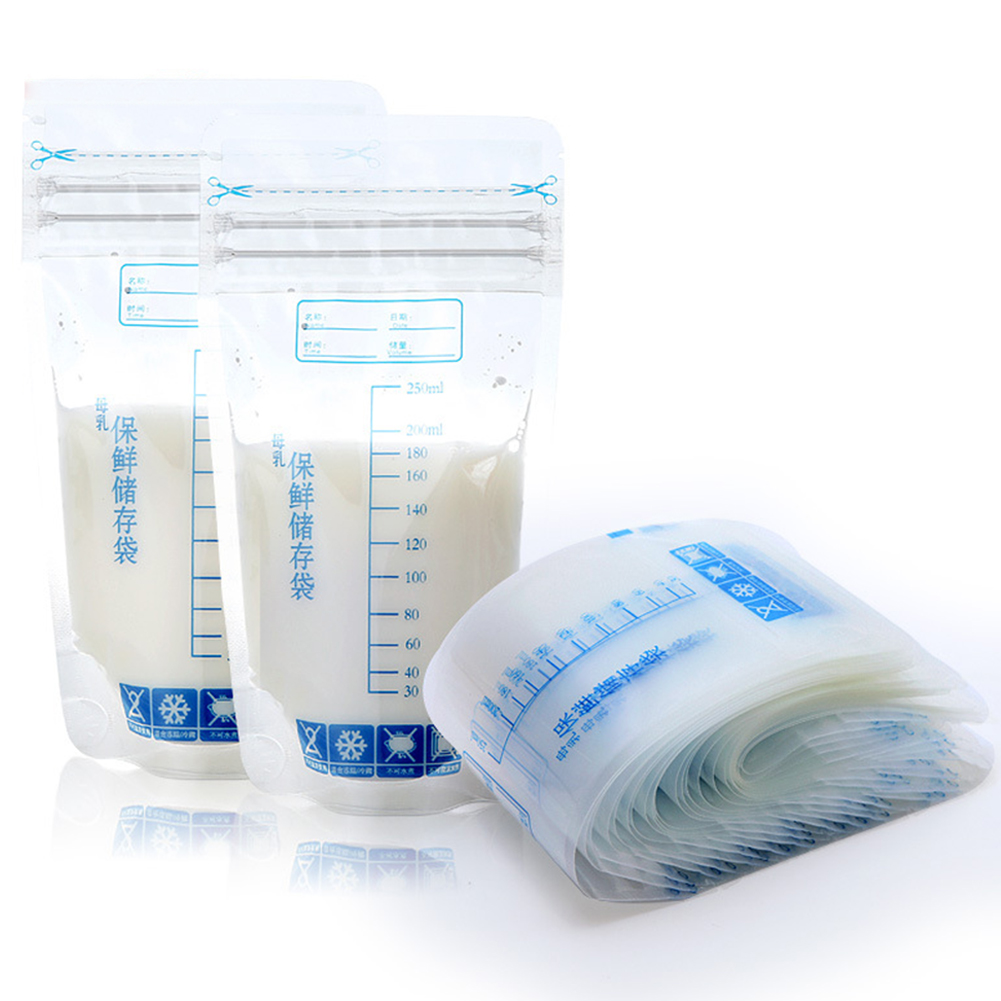 30pcs Breast Milk Storage Freezer Bag Disposable Labels Safe Baby Food Storage Feeding Baby Food
