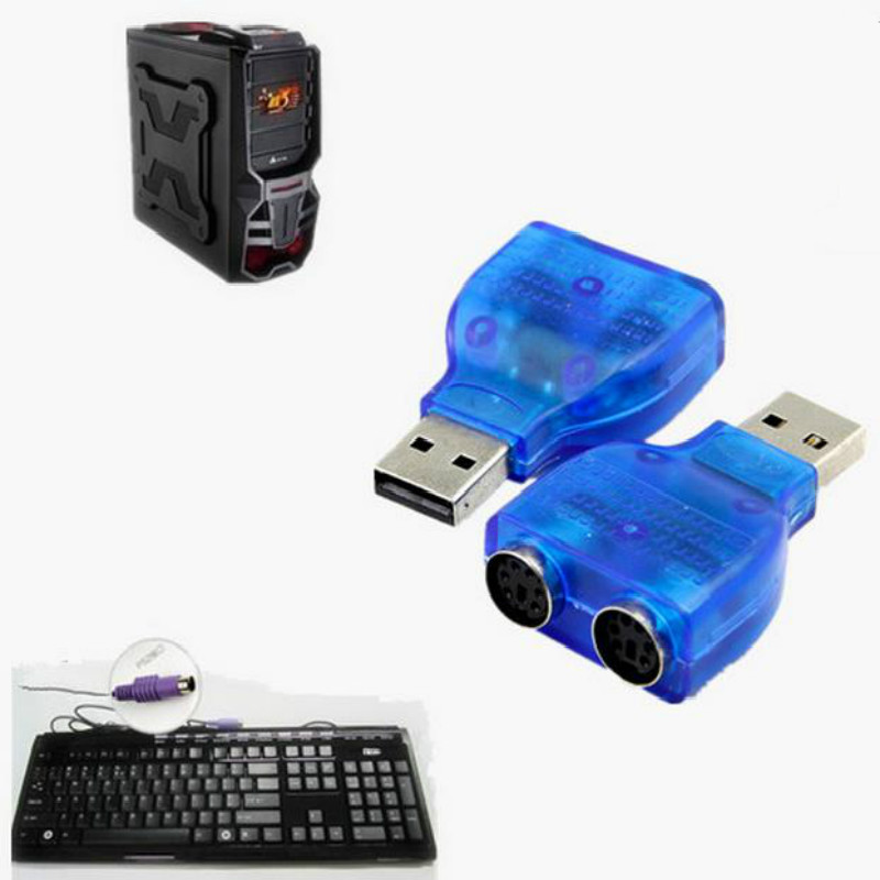 Slim USB 2.0 to PS/2 adapter dongle To use your PS/2 Keyboard/Mouse on a USB port computer
