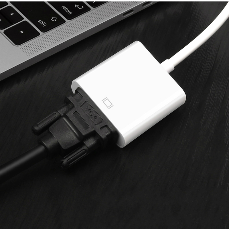 Mini DP To VGA Adapter Cable Mini Displayport Thunderbolt To VGA D-Sub Converter 1080P Cables