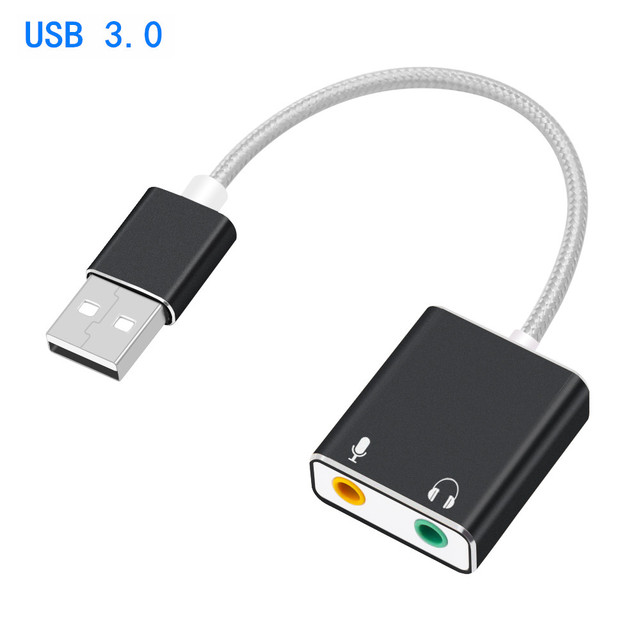 External USB Sound Card Type C / USB to 3.5mm Jack USB Audio Adapter Earphone Micphone data