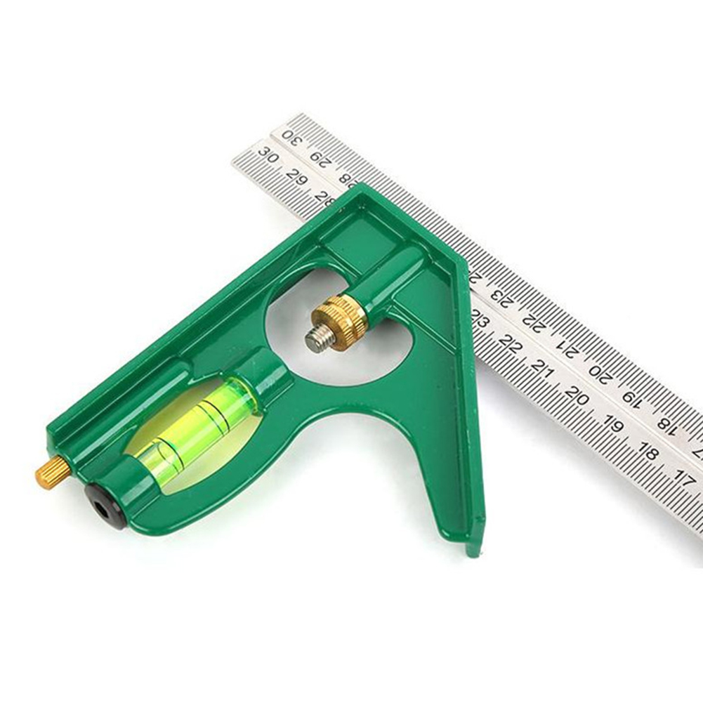 3 In1 Adjustable Ruler Multi Combination Square Angle Finder Protractor 300mm Measuring Set Tools