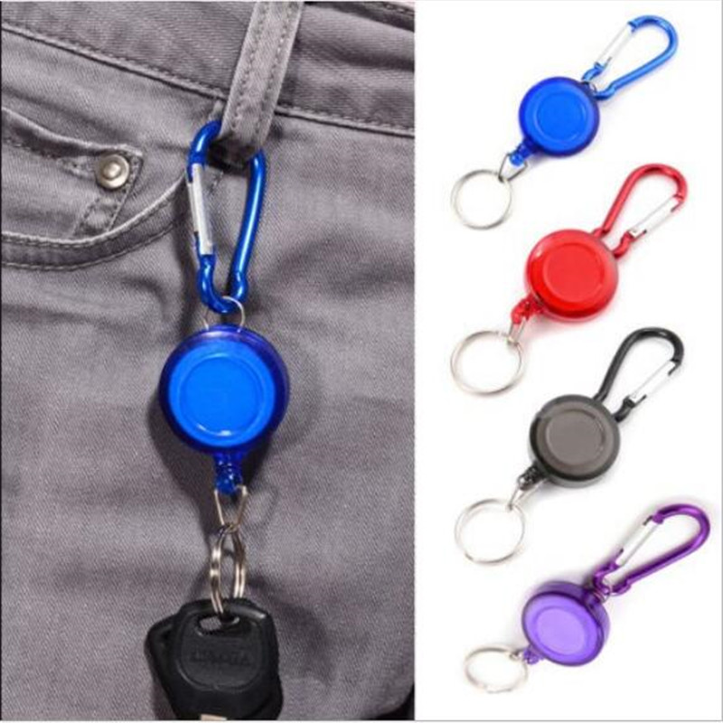 Mulitifunctional  Badge Reel Retractable Keychain Recoil Yoyo Ski Pass ID Card Holder Keyring