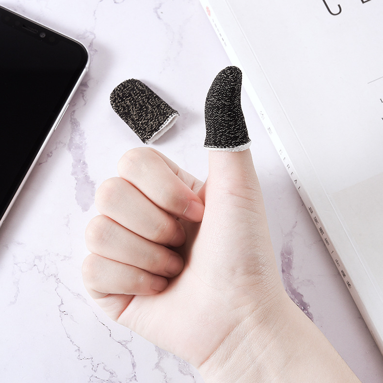 18-Pin Carbon Fiber Finger Sleeve Fingers For Pubg Mobile Games Press Screen Finger Sleeves