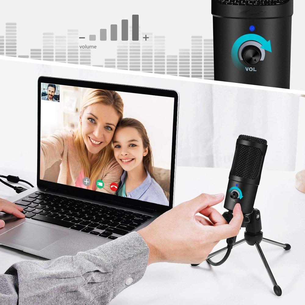 USB Microphone Professional Condenser Microphones For PC Computer Laptop Recording Studio Singing