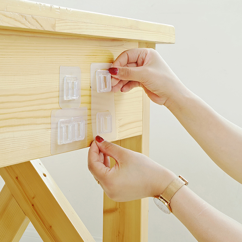 Double-Sided Adhesive Wall Hooks Hanger Strong Transparent Suction Cup Wall Holder