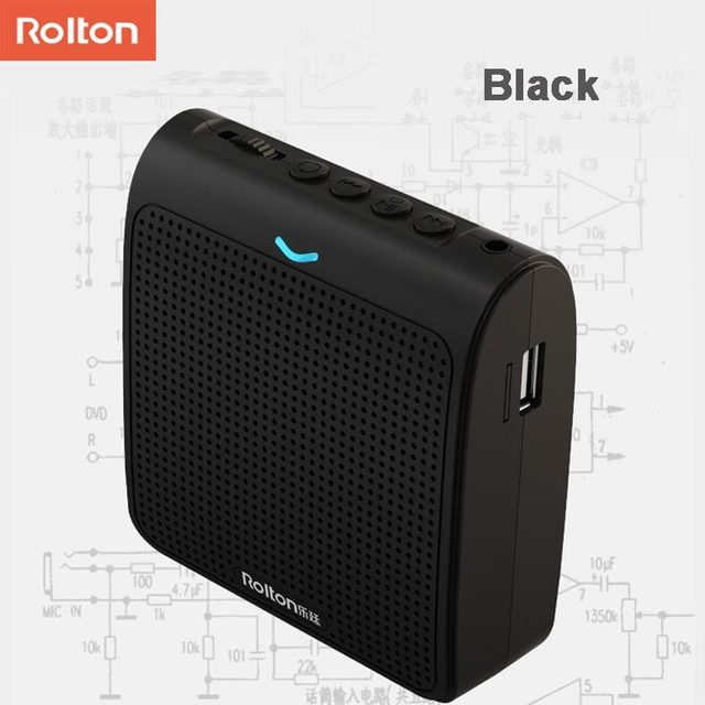 Rolton Portable Microphone Loud Speaker Mini Voice Amplifier With USB TF Card FM Radio For Teacher