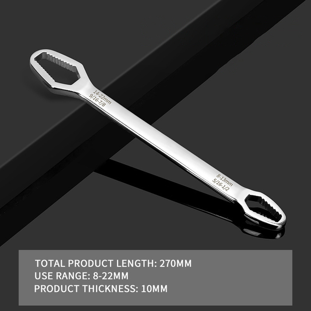 Universal Torx Wrench Adjustable Glasses Wrench 8-22mm Ratchet Spanner for Bicycle Motorcycle Car
