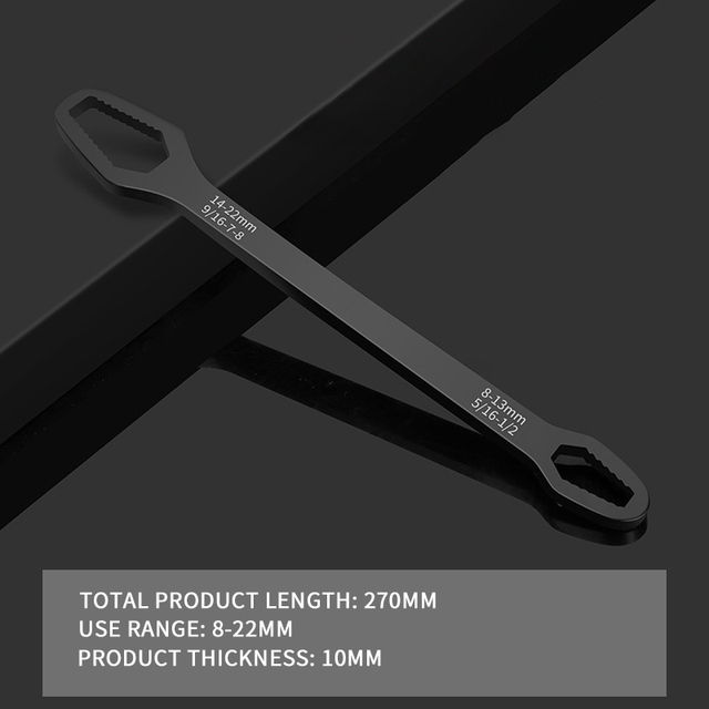 Universal Torx Wrench Adjustable Glasses Wrench 8-22mm Ratchet Spanner for Bicycle Motorcycle Car